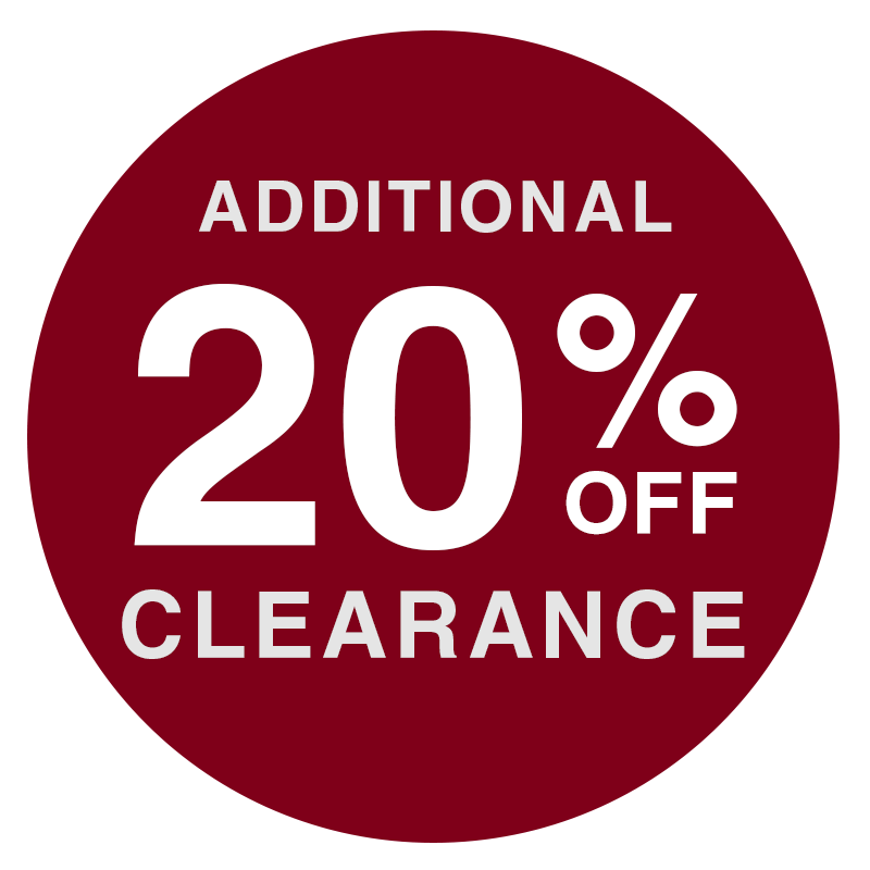 Additional 20% OFF clearance