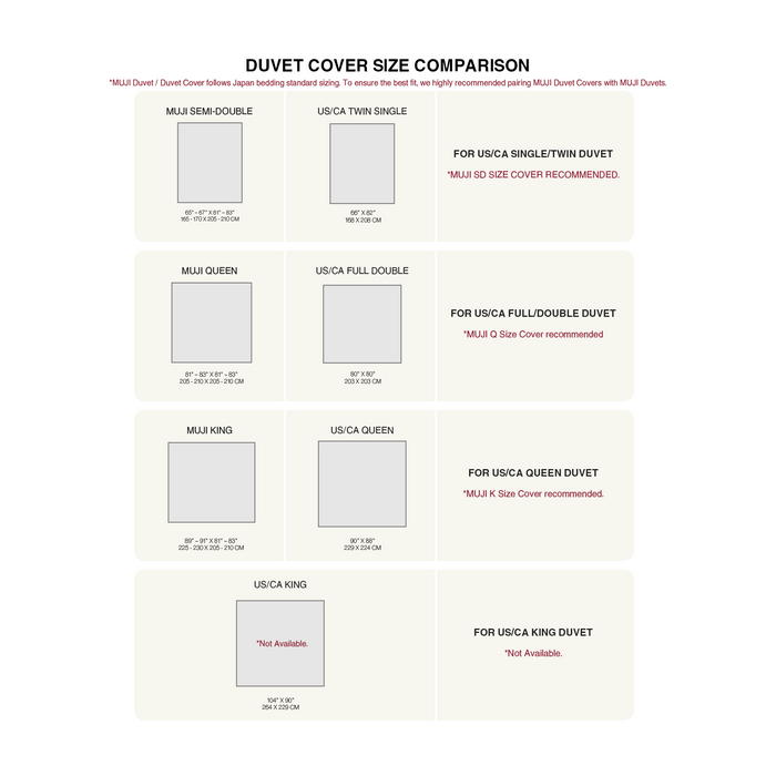 Down Thin Duvet Duvets & Comforters MUJI USA