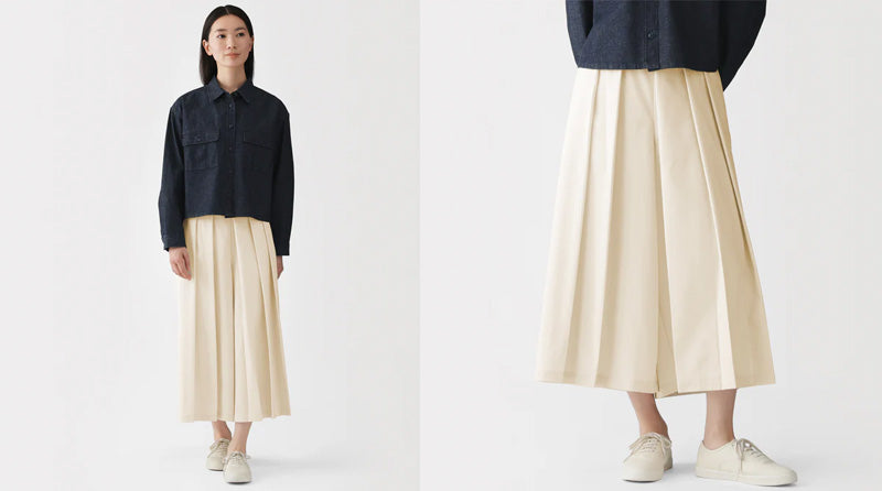 Women's Hakama Pant - pleated wide leg pant. 