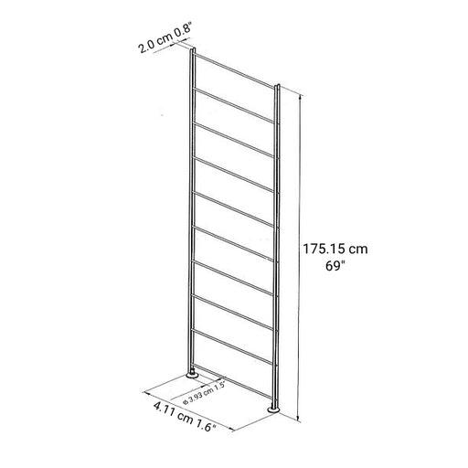SUS Shelving Unit Additional Frame - Stainless Steel / Oak - Large MUJI