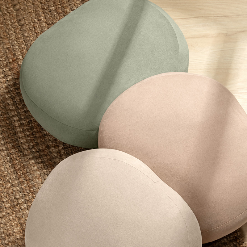 Soft Cushions in green, pinks, beige