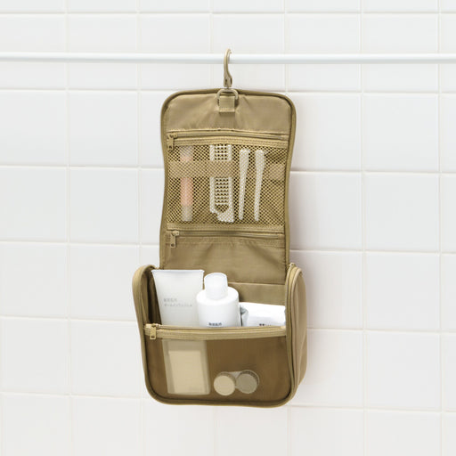 Polyester Hanging Toiletry Case Beige MUJI