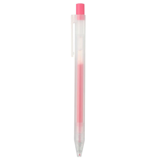 Gel Ink Ballpoint Pen Knock Type 0.5mm Pink MUJI