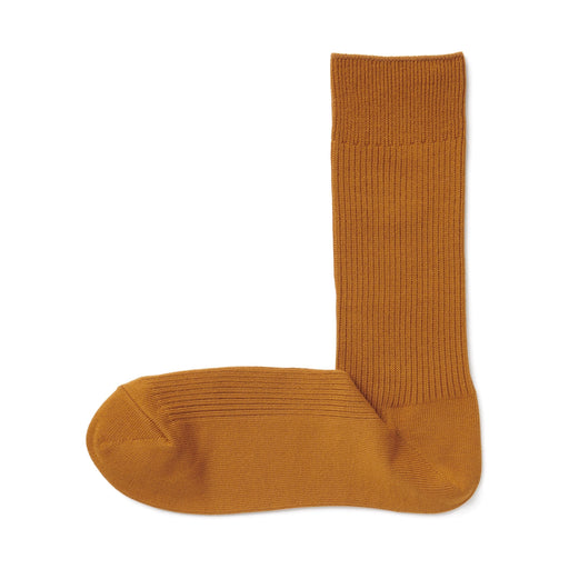Right Angle Ribbed Socks Mustard MUJI