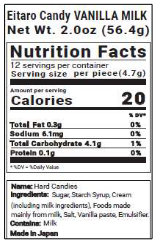 Eitaro Candy - Vanilla Milk Eitaro