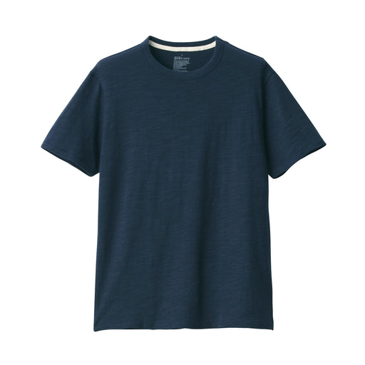 Men Slub Jersey Short Sleeve T-Shirt Dark Navy MUJI