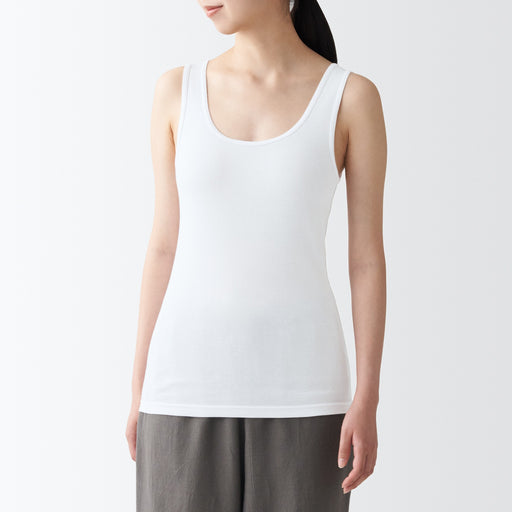 Women's Organic Cotton Ribbed Tank Top 2-Pack MUJI