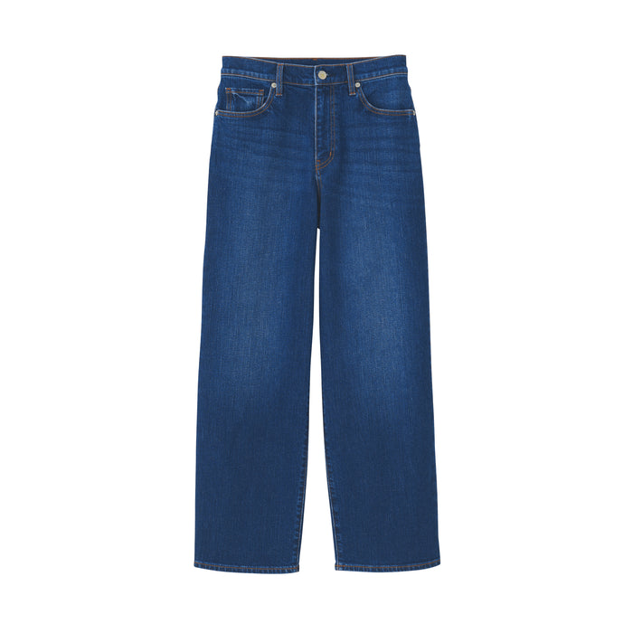 Women's Stretch Denim Relax Wide Pants | MUJI USA