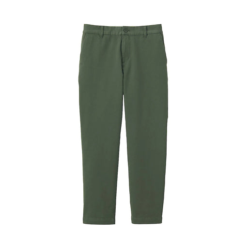 Women's 4-Way Stretch Chino Slim Tapered Pants (L 30inch / 75cm) Khaki Green MUJI
