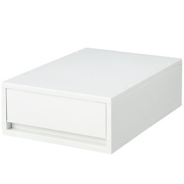 Polypropylene Case Drawer - Shallow (W10.2 x D14.6 x H4.7") White Gray MUJI