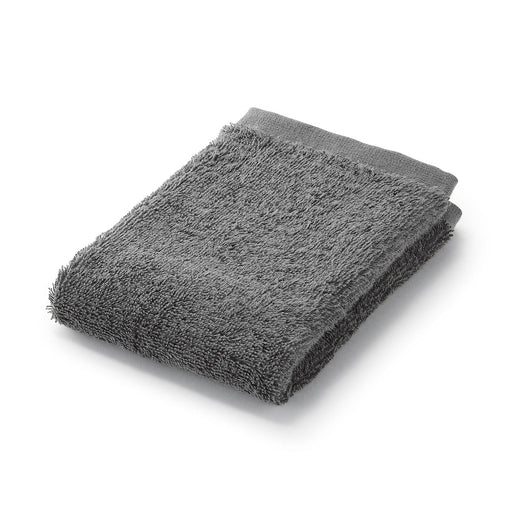Pile Hand Towel with Loop Charcoal Gray MUJI