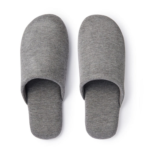 Cotton Soft Slippers Charcoal Gray MUJI