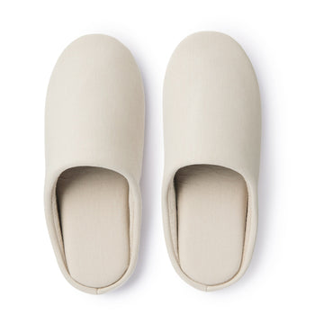 Cotton Plain Weave Insole Slippers Light Beige MUJI