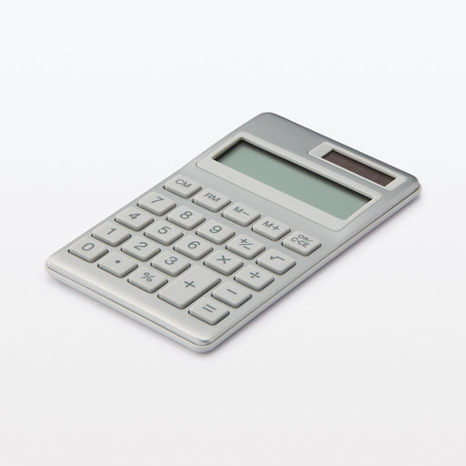 Aluminum Calculator - 8 Digits Silver MUJI