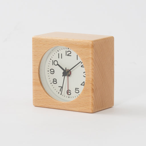 Beech Clock with Alarm Function MUJI