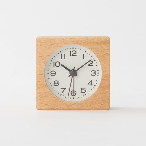 Beech Clock with Alarm Function MUJI