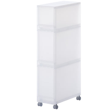 Polypropylene Stocker with Caster 1 - (W7.1 x D15.7 x H32.7") MUJI