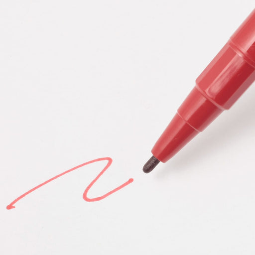 Oil-Based Ink Twin Tip Permanent Marker Red MUJI
