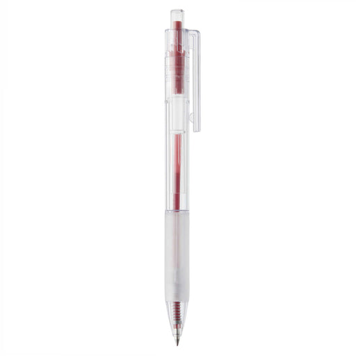 Oil Ink Polycarbonate Ballpoint Pen 0.7mm Red MUJI