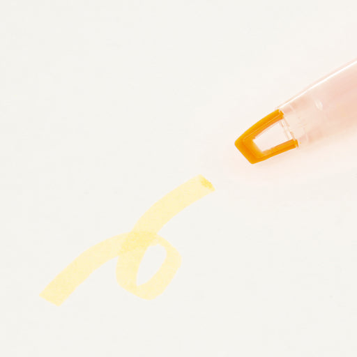 Clear Tip Double Ended Highlighter Orange MUJI