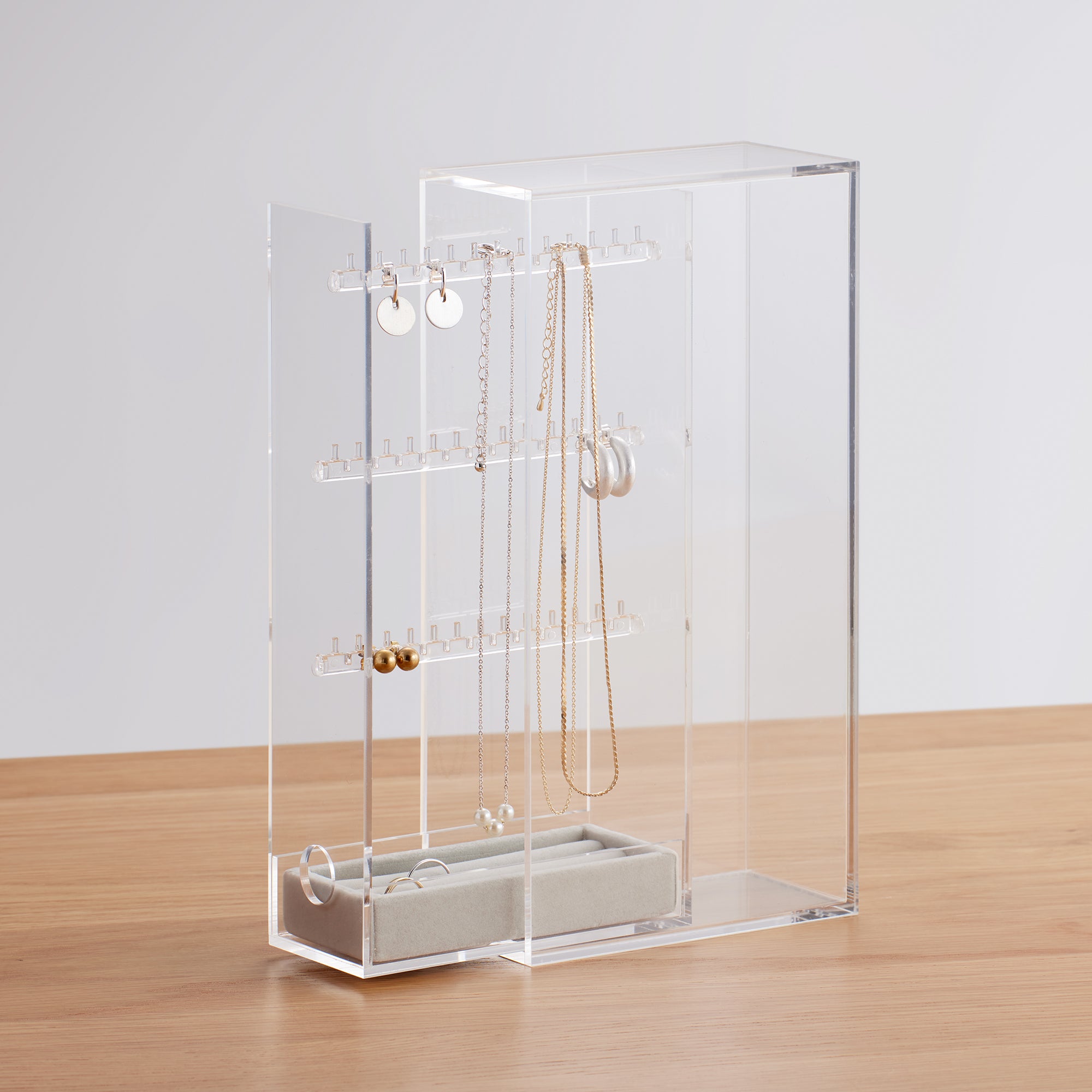 ジュエリーホルダー・オブジェ♡ Acrylic Case for Earrings &Necklace | Jewelry Organization | MUJI USA