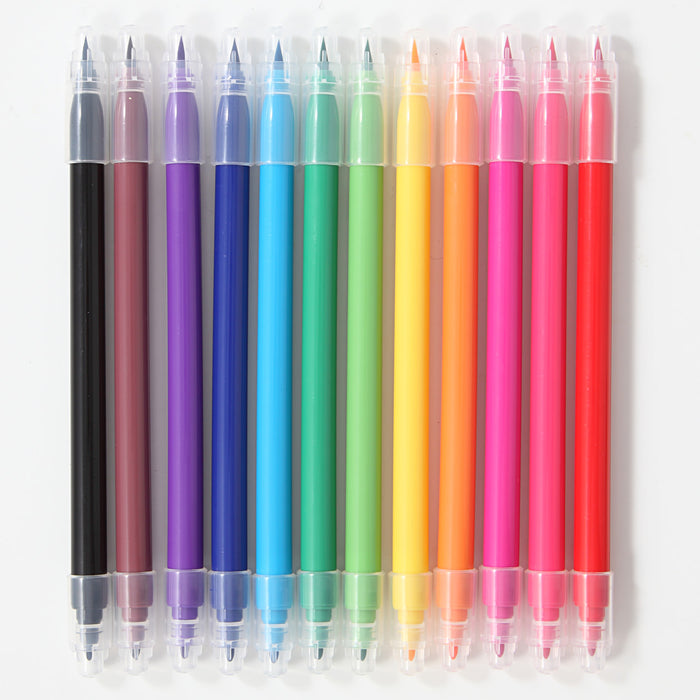 Water Ink Double Ended Pen 10 Pieces Set