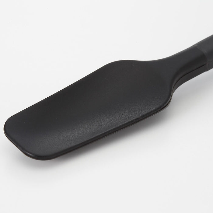 MUJI Japan Silicone Cooking Spoon – 26cm (10.24 Inch), Black – Heat-Resistant Kitchen Tool