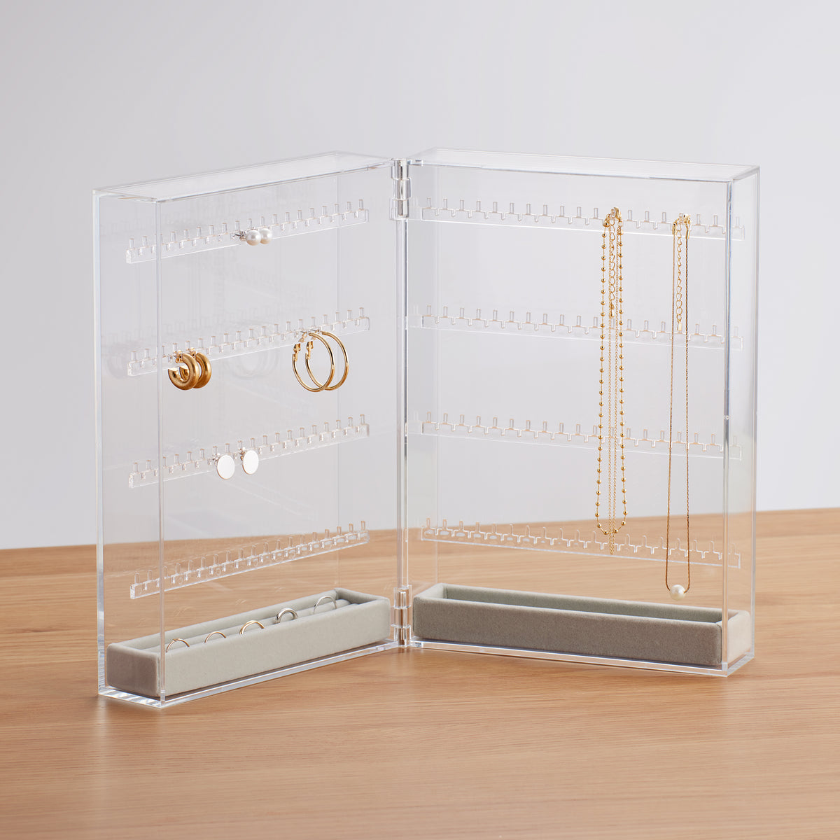 1325 Acrylic T-Bar Necklace and Bracelet Display