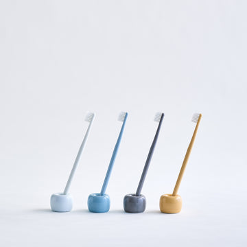 Porcelain Toothbrush Stand - Yellow MUJI