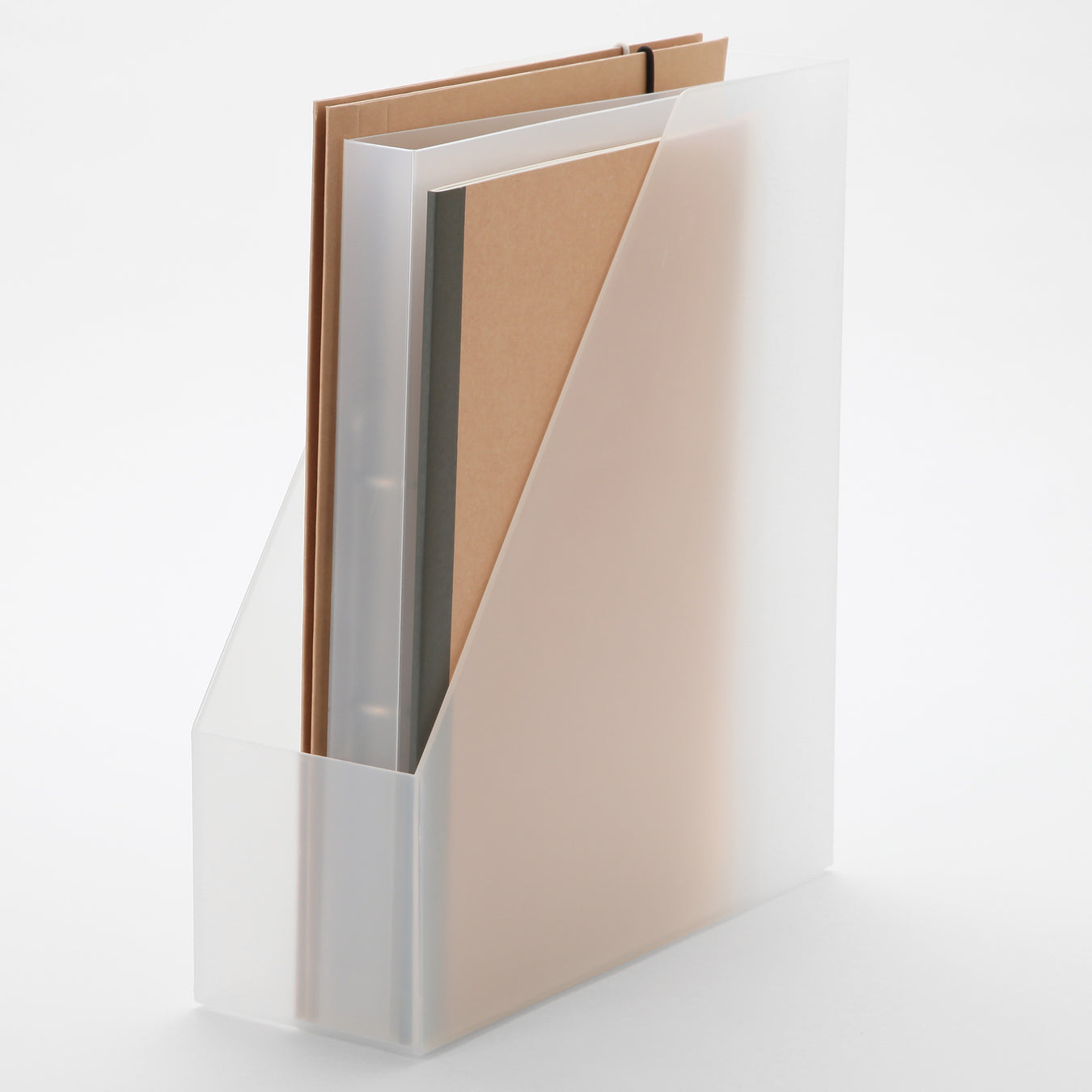 Polypropylene File Box 10 Pieces Set Clear Width 10cm MUJI