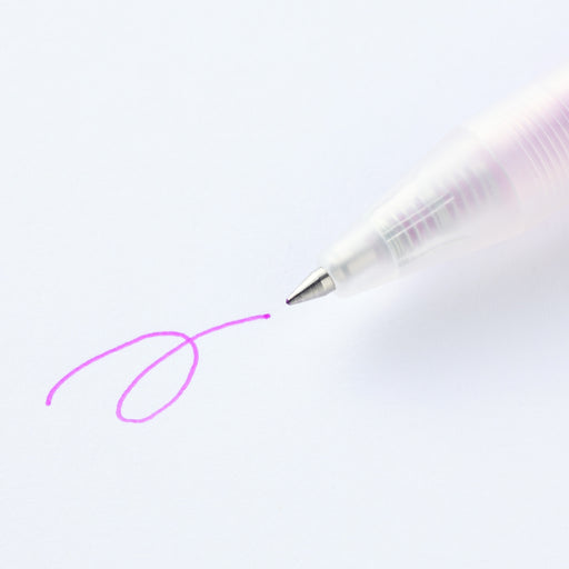 Smooth Gel Ink Knock Type Ballpoint Pen 0.5mm Purple MUJI