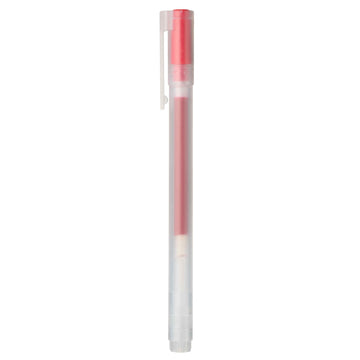 Gel Ink Cap Type Ballpoint Pen 0.5mm Red MUJI