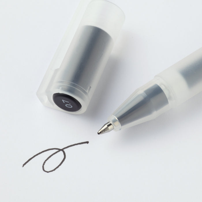 Gel Ink Cap Type Ballpoint Pen 0.7mm | Japanese Pens | MUJI USA Black