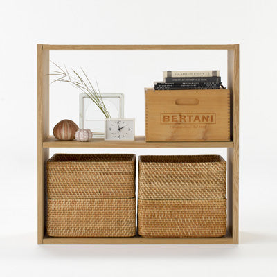 Wide Oak Stacking Shelf 2 Shelves | Modular Shelves | MUJI USA