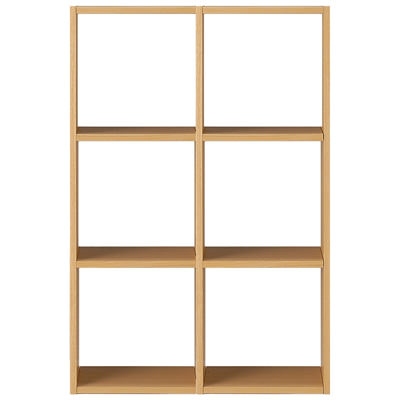Oak Compartment Stacking Shelf 3 x 2 | Furniture | MUJI USA
