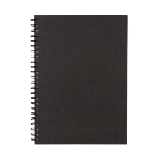 Recycled Paper Double Ringed Plain Notebook A5 Dark Gray MUJI