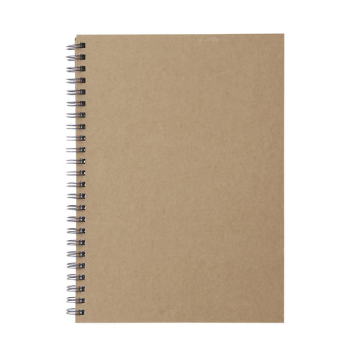 Recycled Paper Double Ringed Plain Notebook A5 Beige MUJI