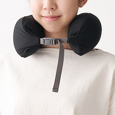 Fitting Neck Cushion Curved Type Black MUJI