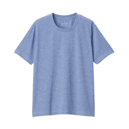 Women Sweat Absorbent Short Sleeve T-Shirt Blue MUJI