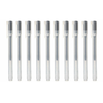 Gel Ink Cap Type Ballpoint Pen 0.5mm 10 Pieces Set Black MUJI