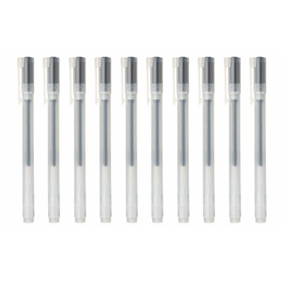 Mm Muji Mm Gel Pen Black Gel Ink Cap Type Ballpoint Pen Set 10
