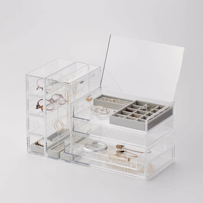 muji make up aufbewahrung Acrylic Storage Large Case 2 Drawers | Desk Organization