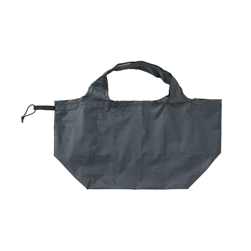 Nylon Wide Gusset Shopping Bag Charcoal Gray MUJI