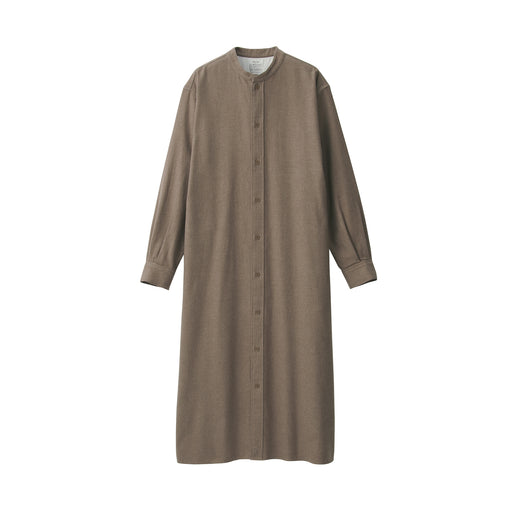 Unisex Flannel Long Shirt Mocha Brown MUJI