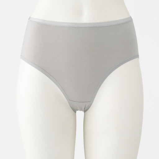 Organic Cotton Stretch Jersey High Rise Panty Medium Gray MUJI