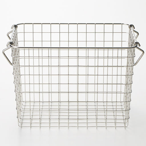 Stainless Steel Wire Basket 1 - W18.0 x D26.0 x H18.0cm (W7.1" x D10.2" x H7.1") MUJI