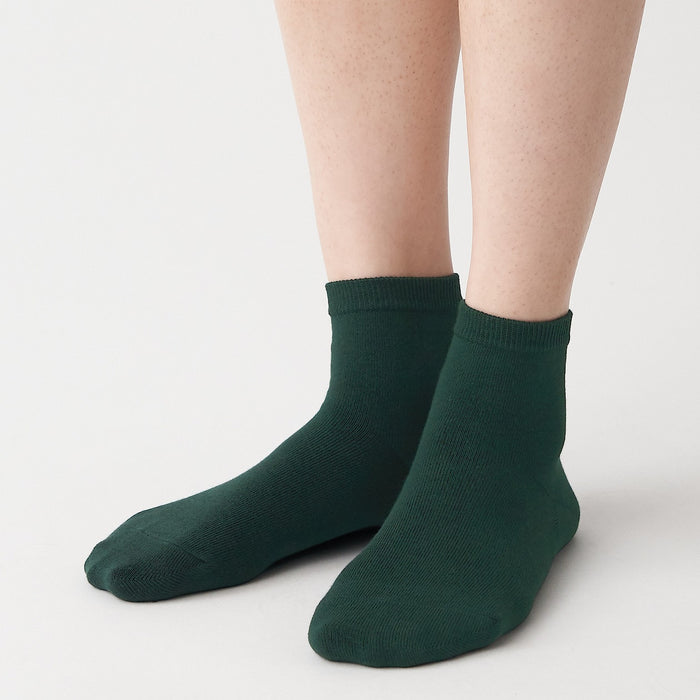 Organic Cotton Right Angle No Elastic Short Socks — MUJI USA