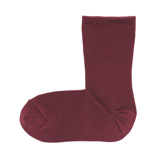 Organic Cotton Right Angle Adjustable Tapered Socks Wine Red MUJI