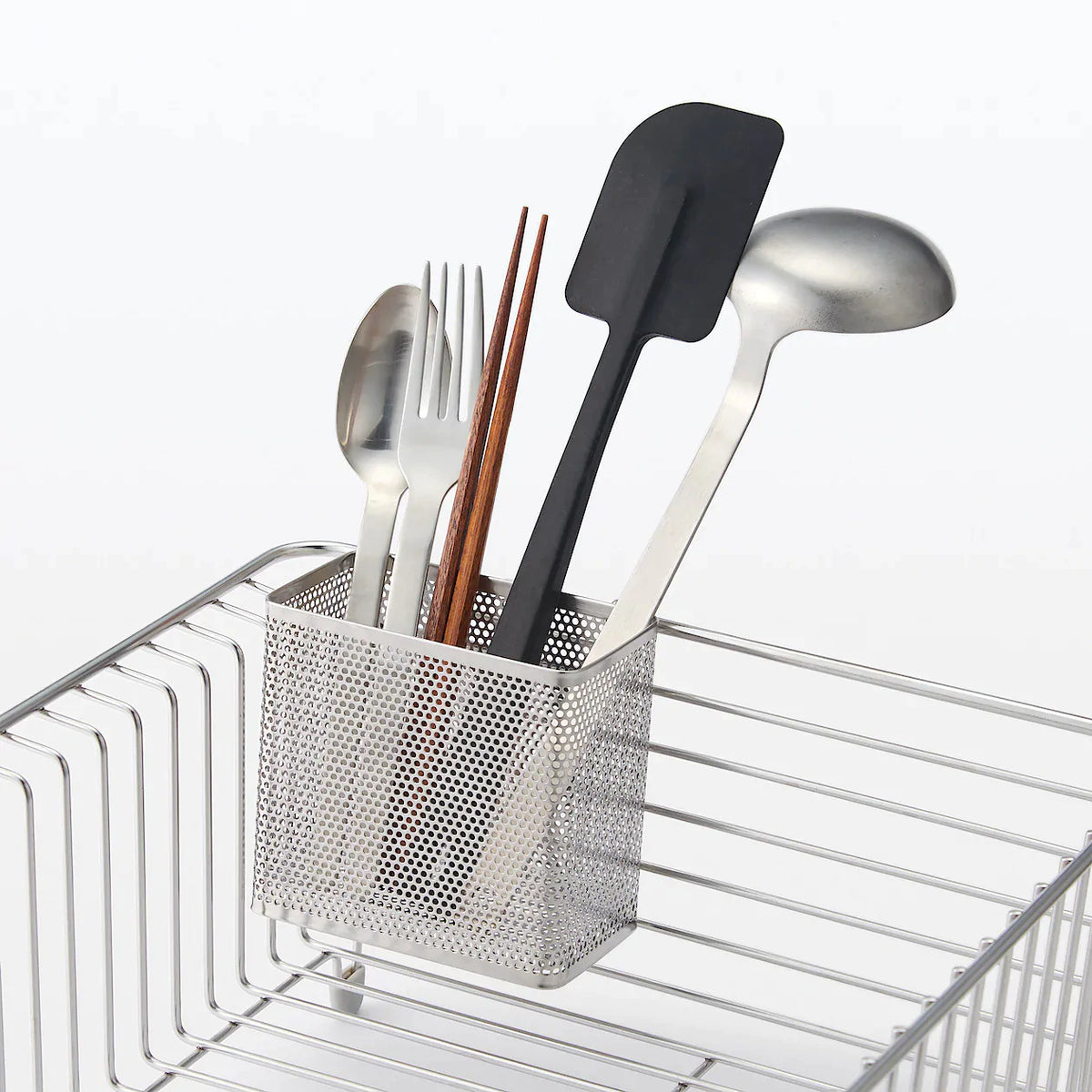 Stainless Steel Cutlery Stand | Dish Organizer | MUJI USA