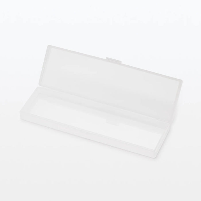 Muji Pencil CaseTransparent Frosted Plastic Pens storage Pen Box Stationery  box